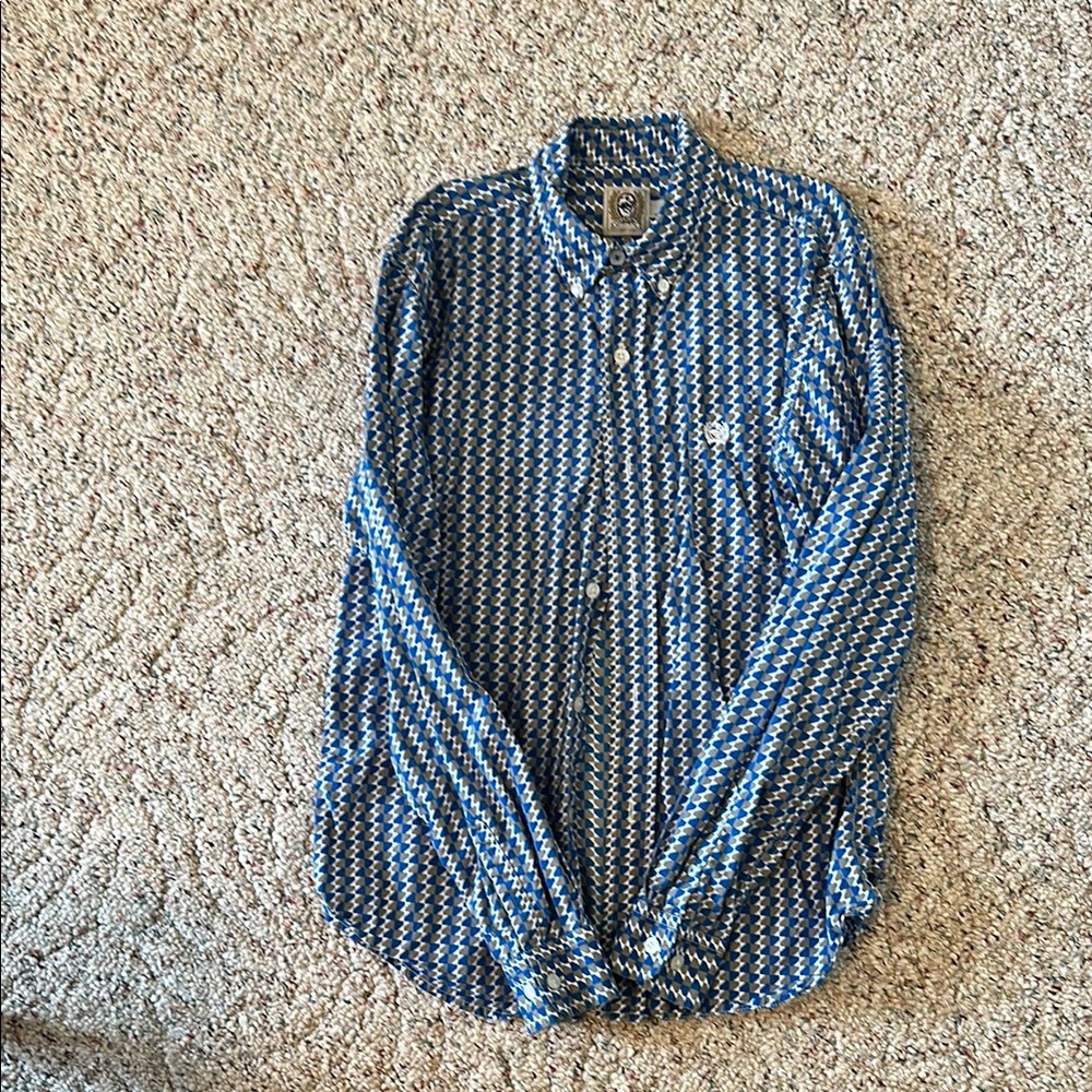 CINCH Blue Patterned Shirt